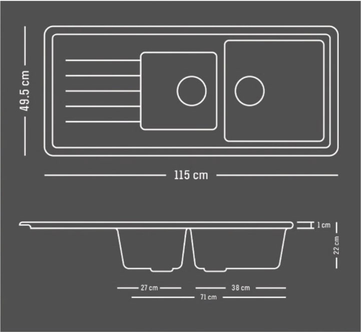 سینک گرانیتی ونسی (VENCI) مدل M830